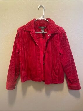 Liz Claiborne Red Corduroy Jacket